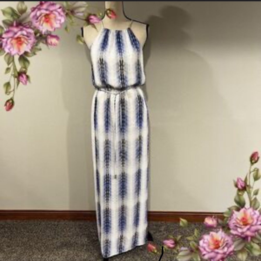 Black Swan Cream and Blue Dress